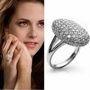 Vampire Twilight Bella AAAAA Zircon Engagement Ring S925 size 7